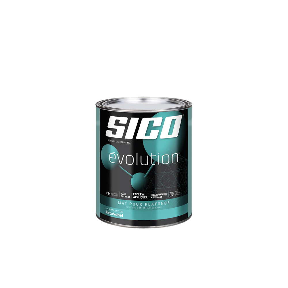 Peinture SICO évolution pour plafonds, mat, blanc, 3.78 l